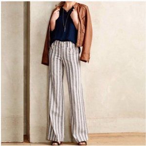 NWOT Anthropologie Striped Linen Blend Pants